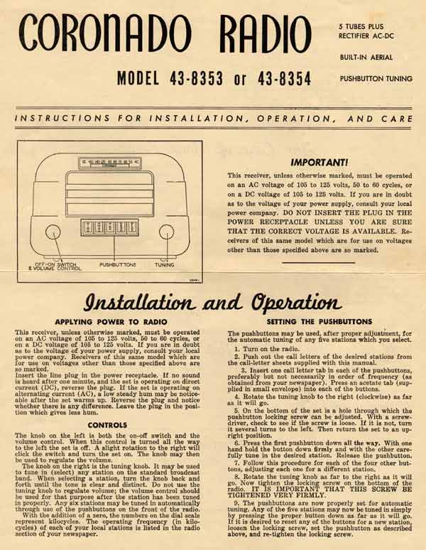 [Coronado instructions]