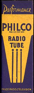 [Philco vacuum tube box]